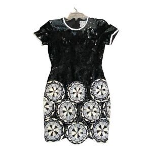 Aj-bari Women's Black and White Dress